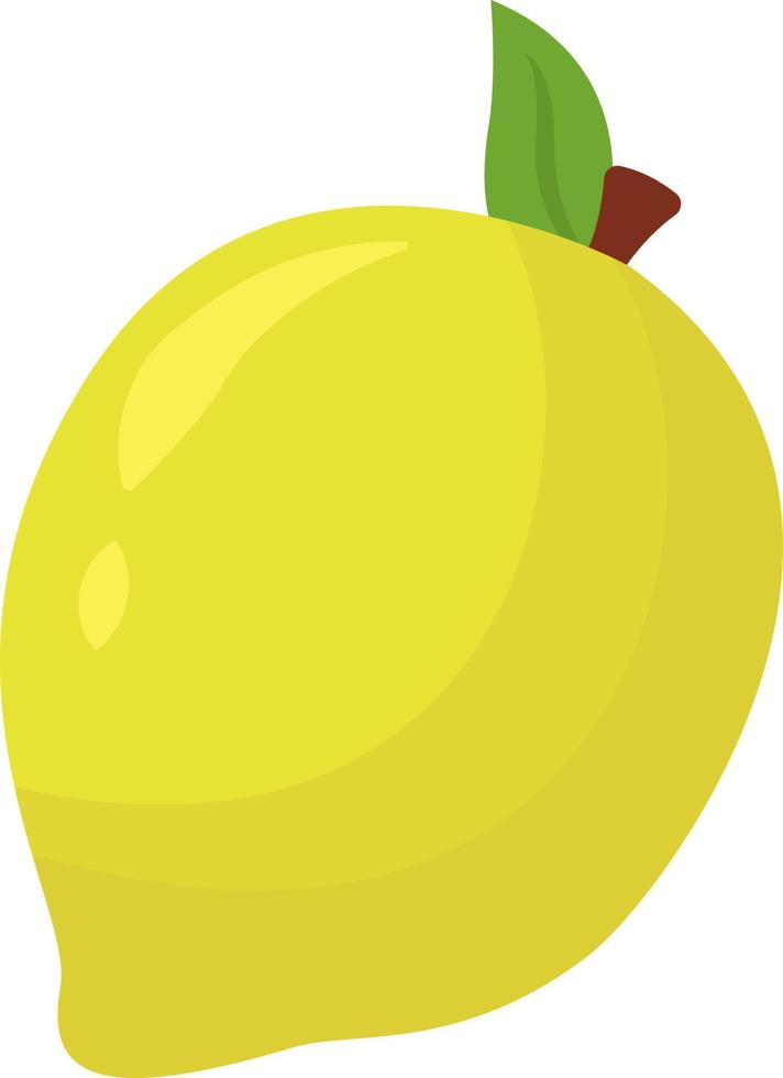 Fresh yellow lemon, illustration, vector on a white background.