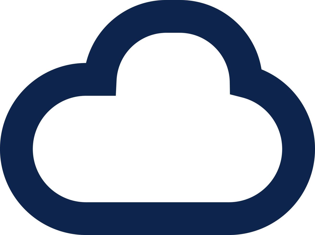 Blue cloud, illustration, vector, on a white background. vector