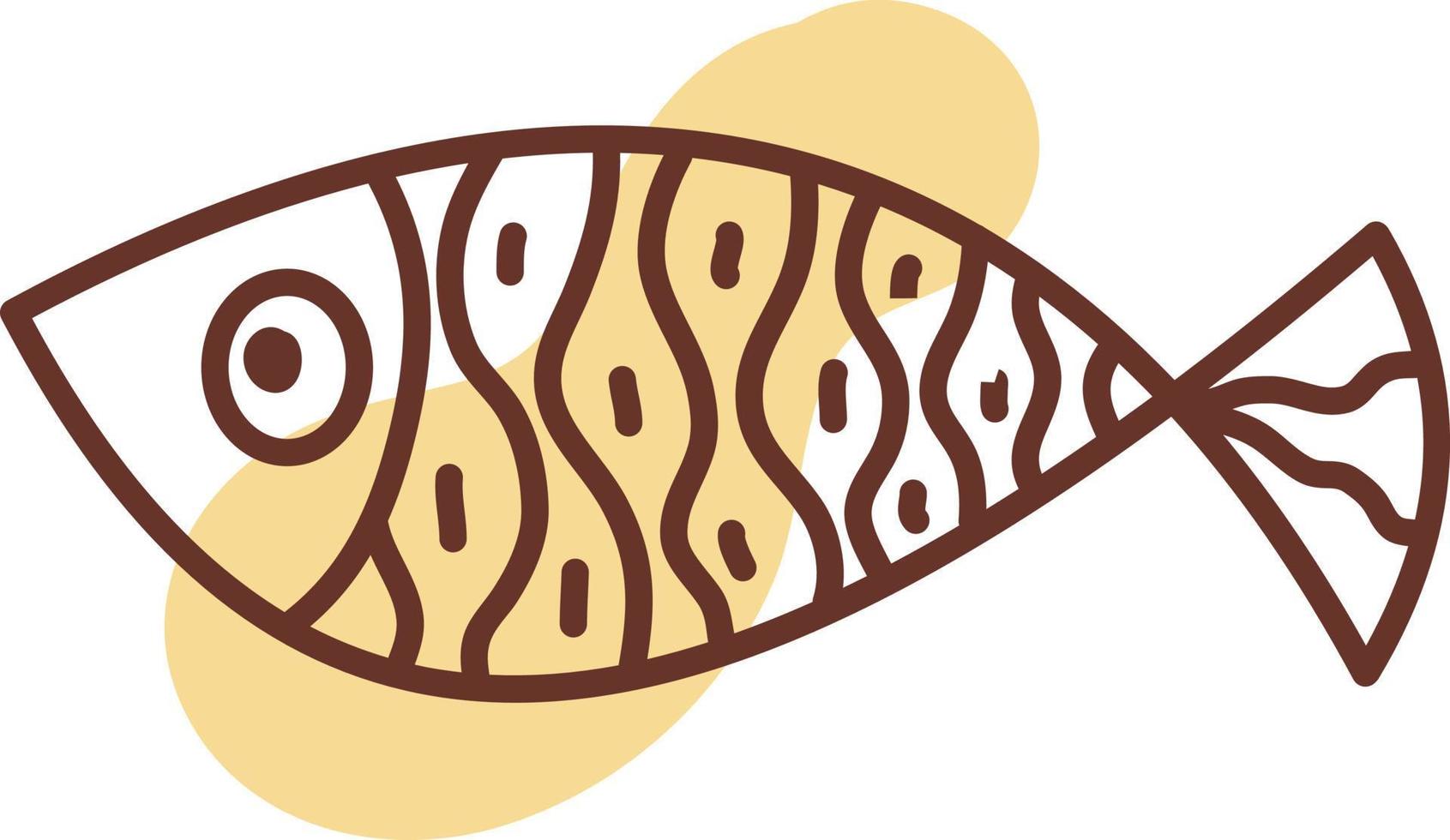 pez dorado de mar, ilustración, vector, sobre un fondo blanco. vector