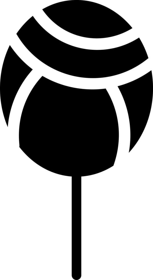 Sphere shaped black tree, illustration, vector on white background.