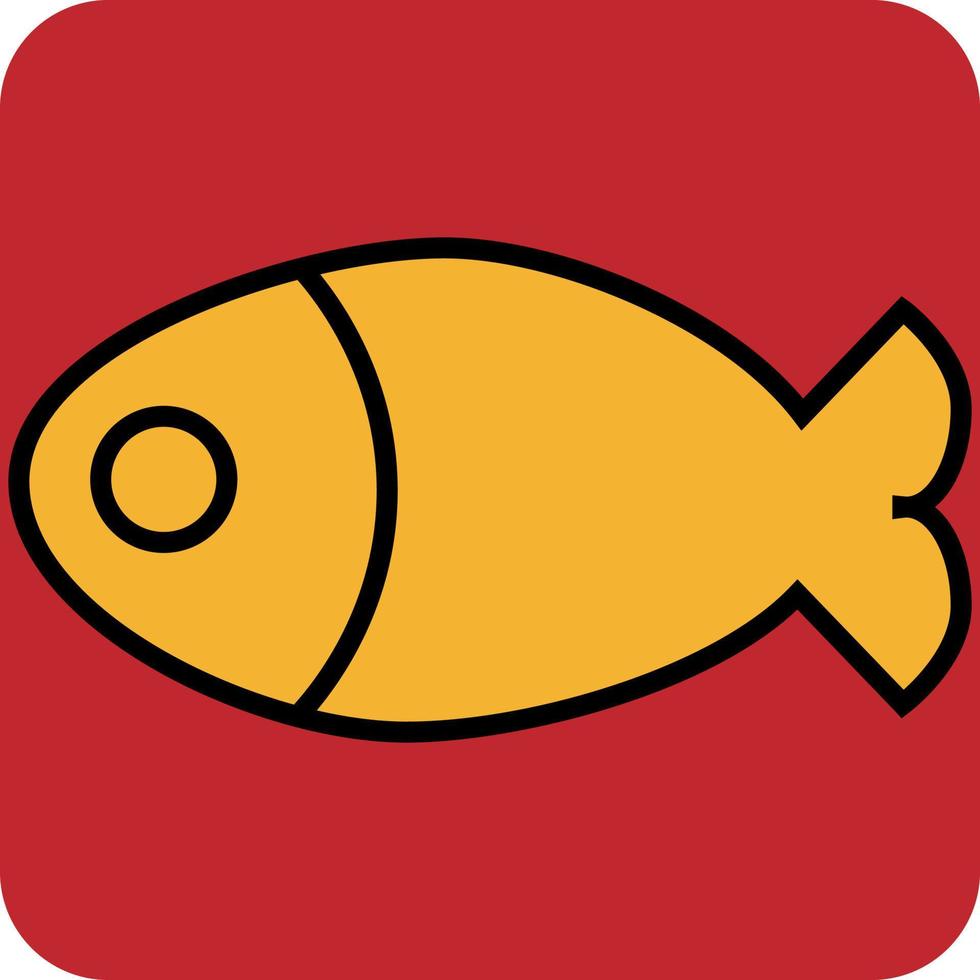 pescado frito, ilustración, vector, sobre un fondo blanco. vector