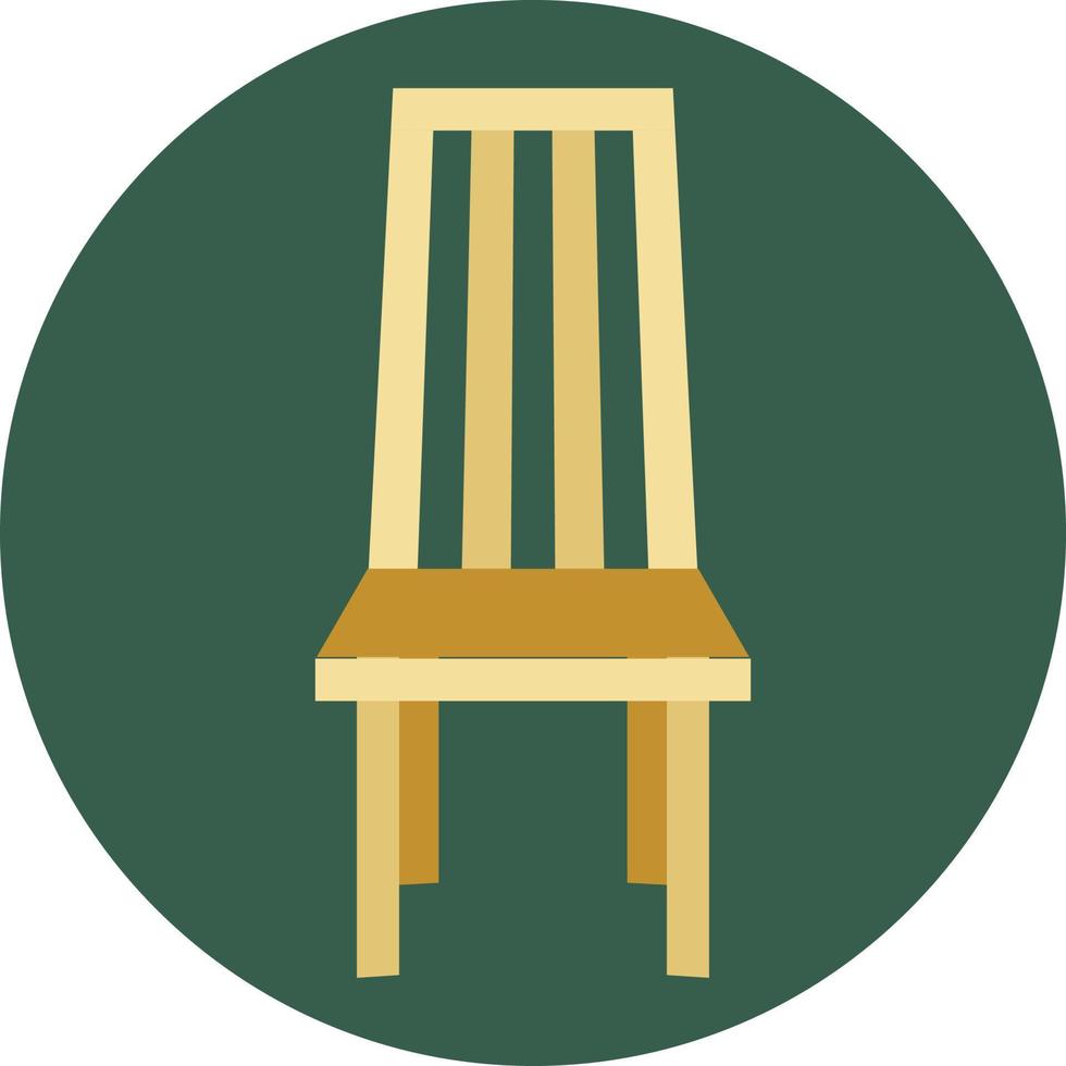 Wooden chair, illustration, vector, on a white background. vector