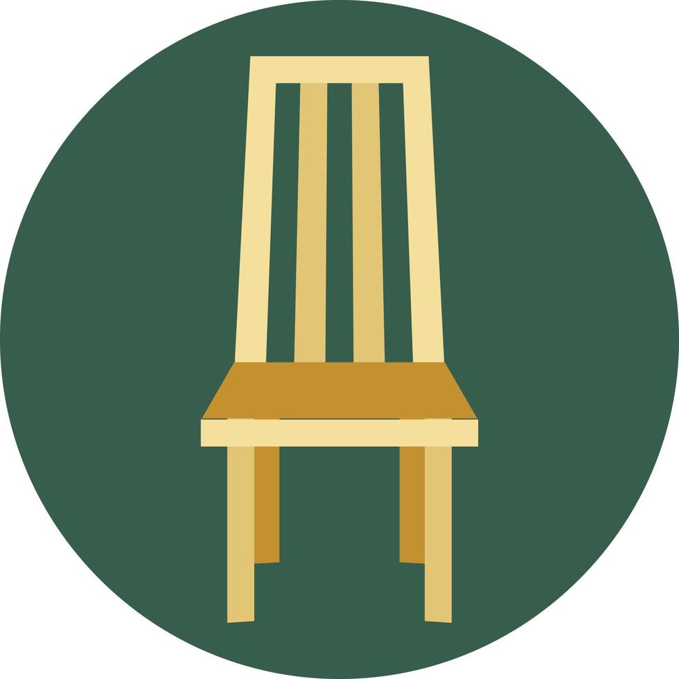 silla de madera, ilustración, vector, sobre un fondo blanco. vector