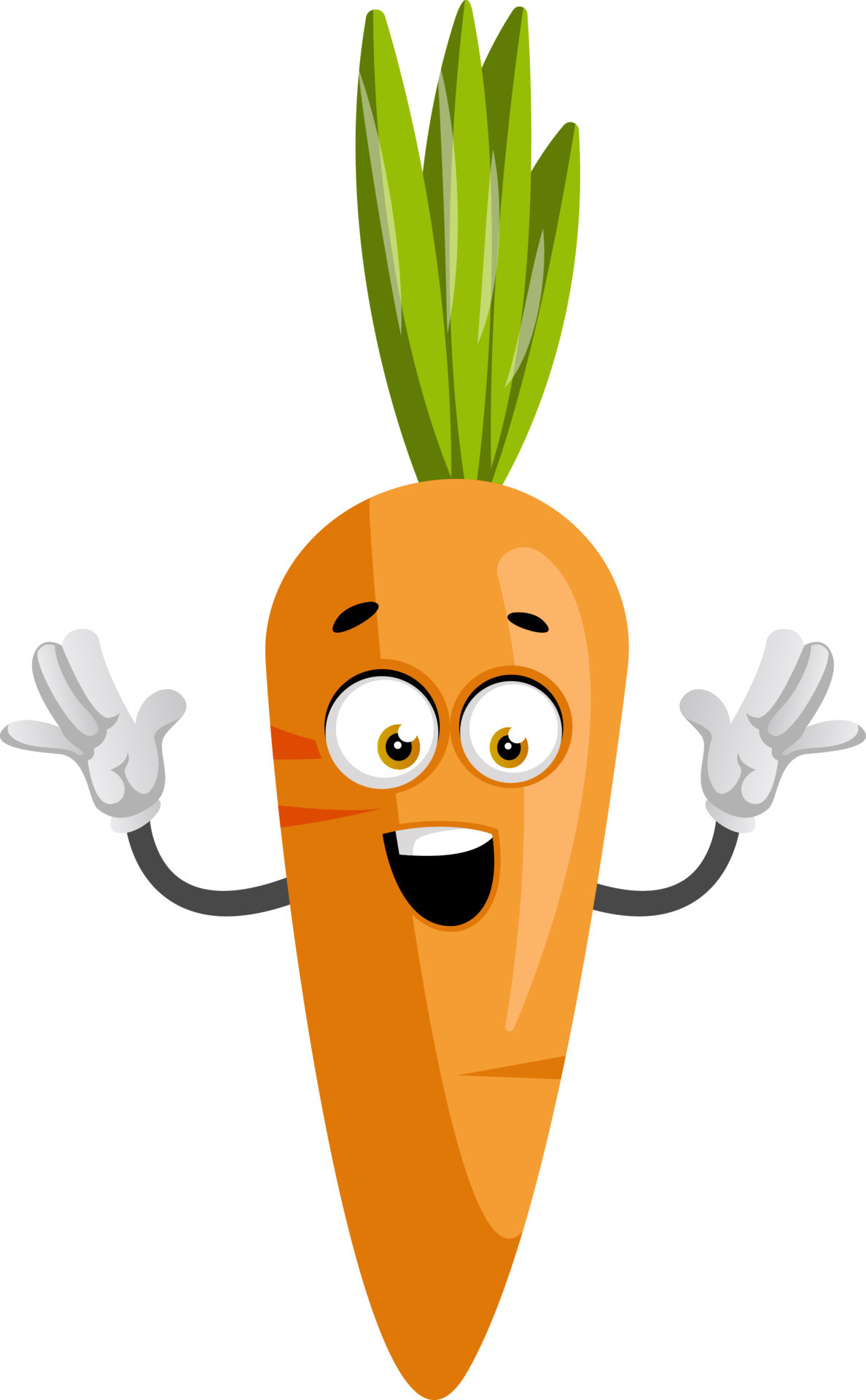 Happy Carrot Illustration Vector On White Background 13723334 Vector