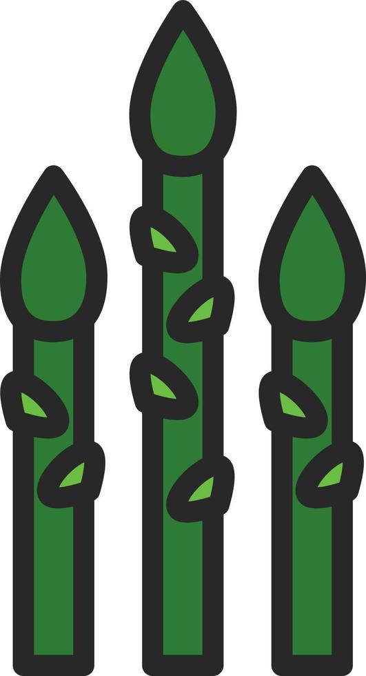 Fresh green asparagus, illustration, on a white background. vector