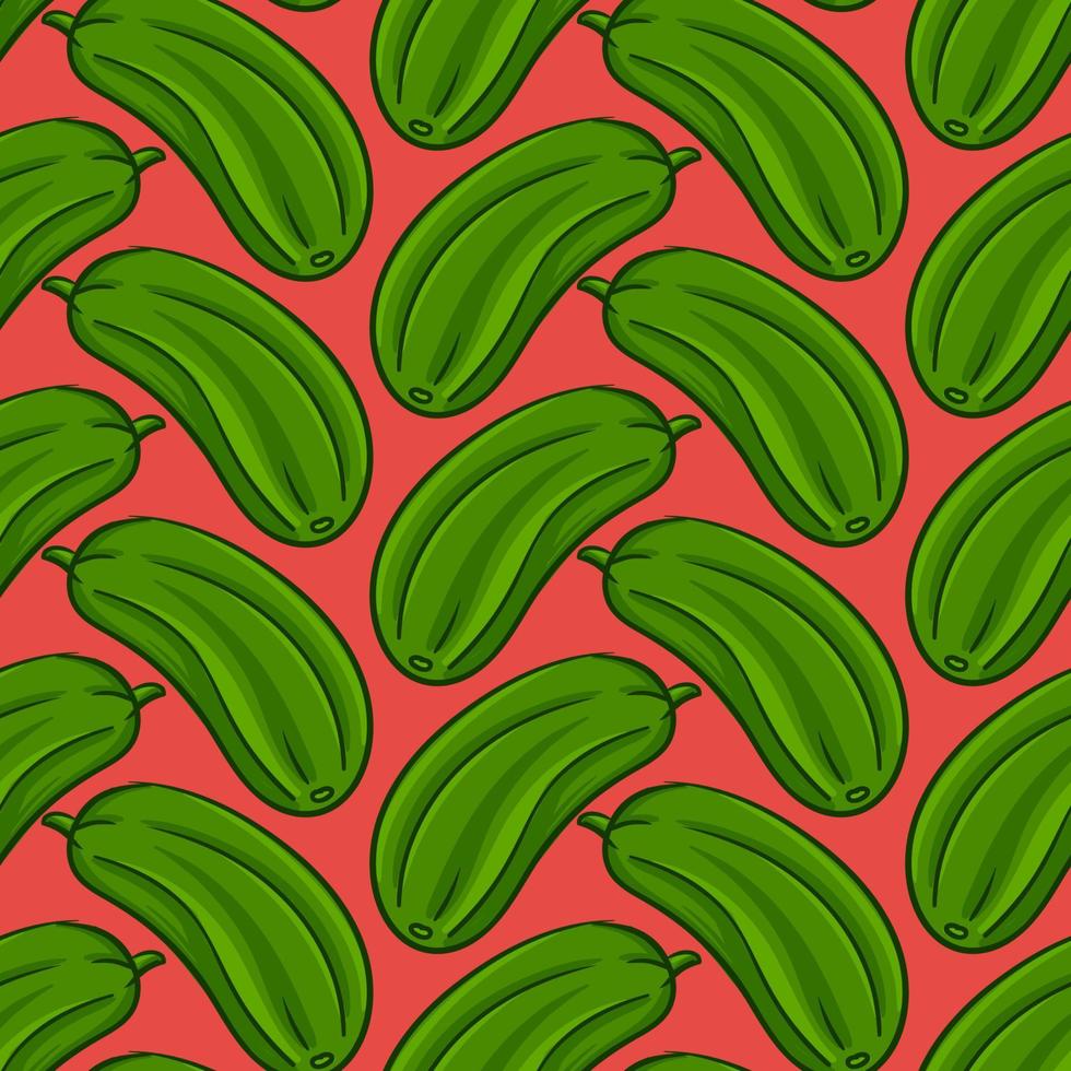 Green cucumber, illustration, vector on white background
