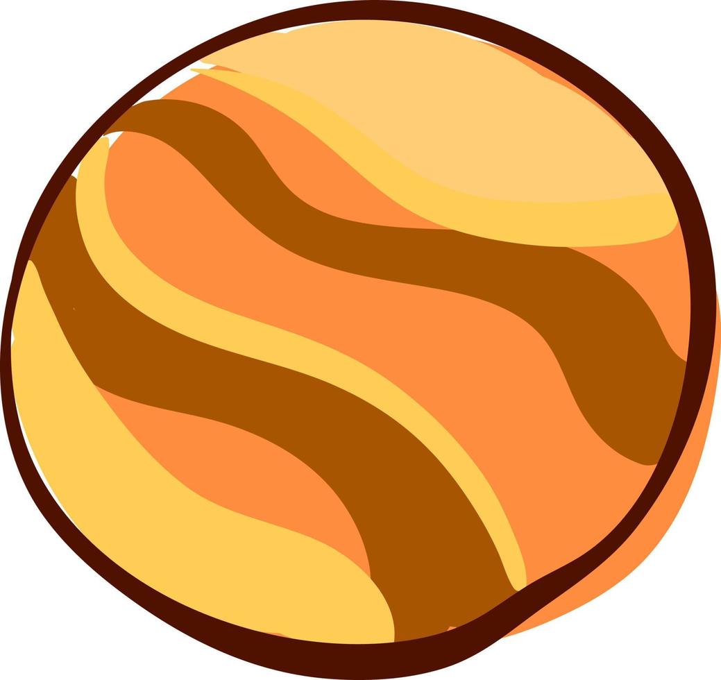 Planet venus, illustration, vector on white background.