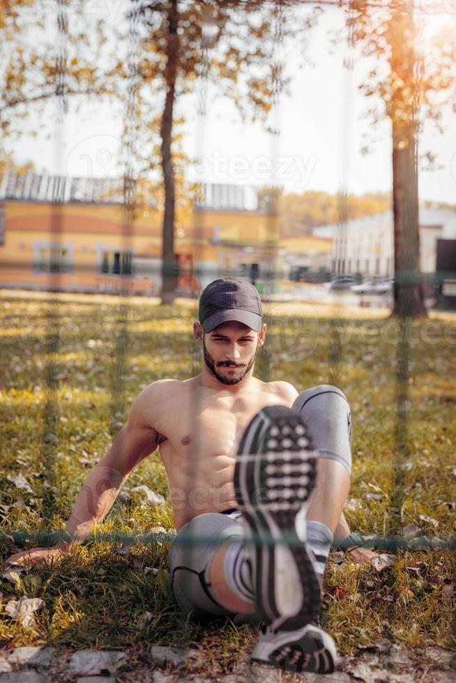 Young Man Exercising In Nature photo