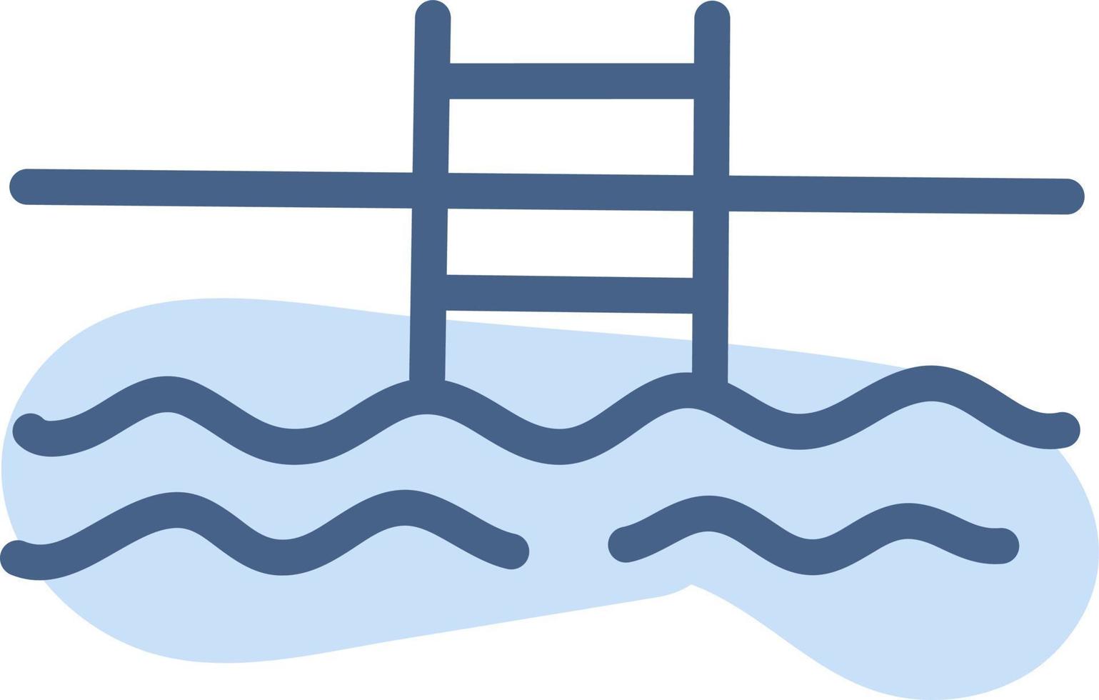 Swimming pool ladder, illustration, vector on a white background.