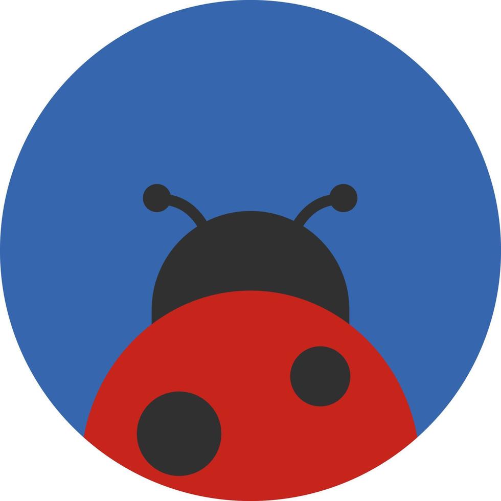 Red ladybug, illustration, vector on a white background.