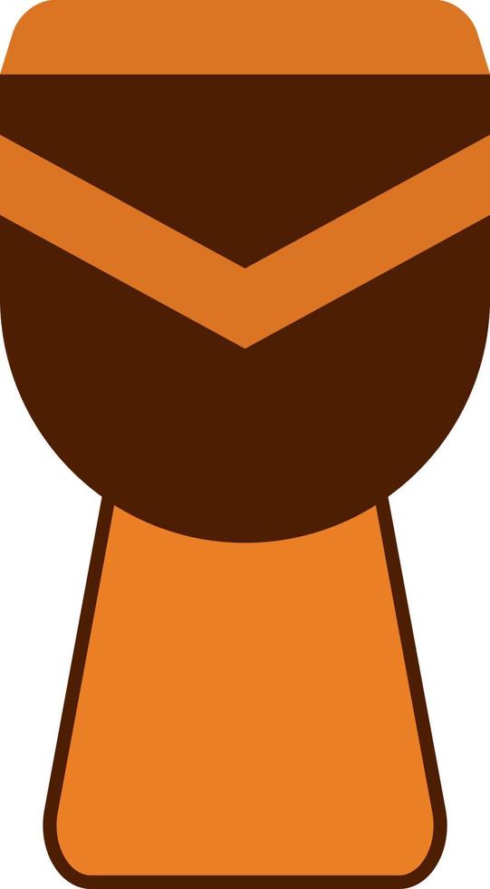 One drum, illustration, vector, on a white background. vector