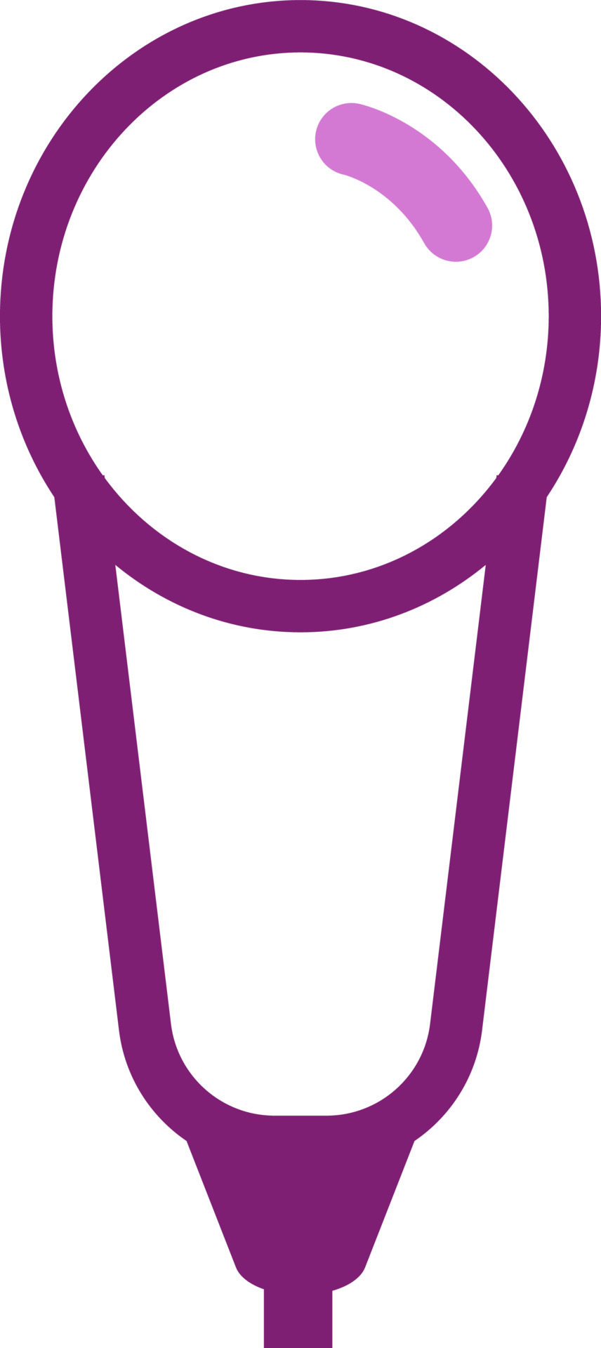 Pink microphone, illustration, vector on a white background 13723525