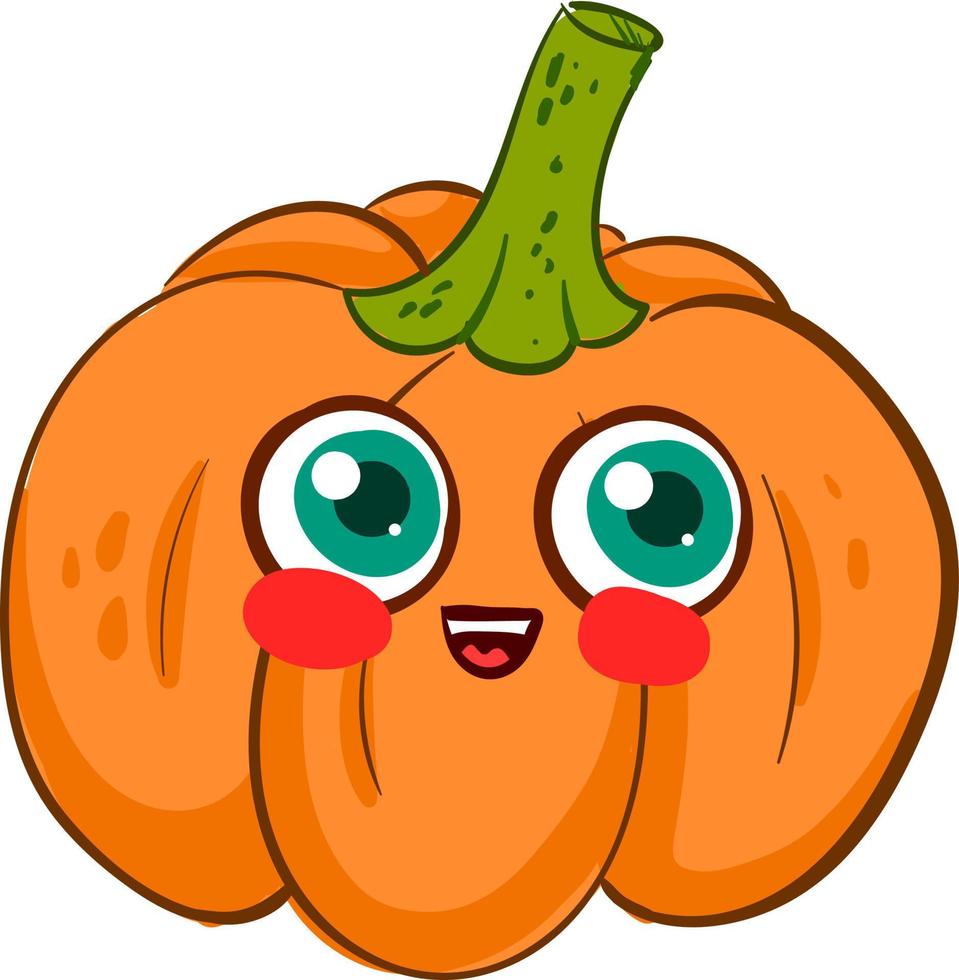 calabaza gorda, ilustración, vector sobre fondo blanco