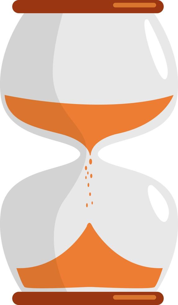 Hour glass, illustration, vector on white background