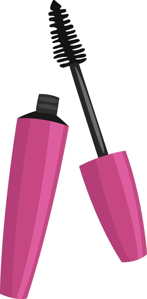 Pink mascara, illustration, vector on a white background.