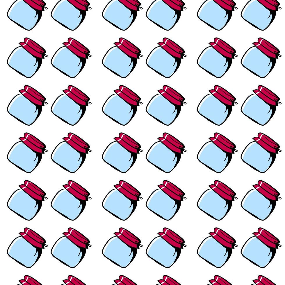 Jars wallpaper, illustration, vector on white background.