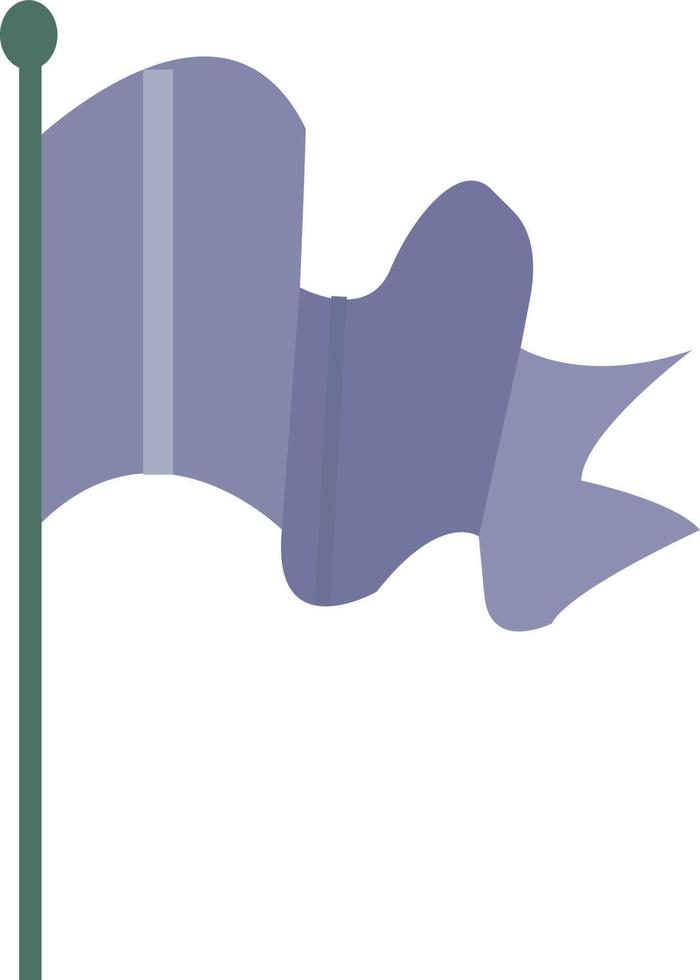 Purple flag, illustration, vector on white background.