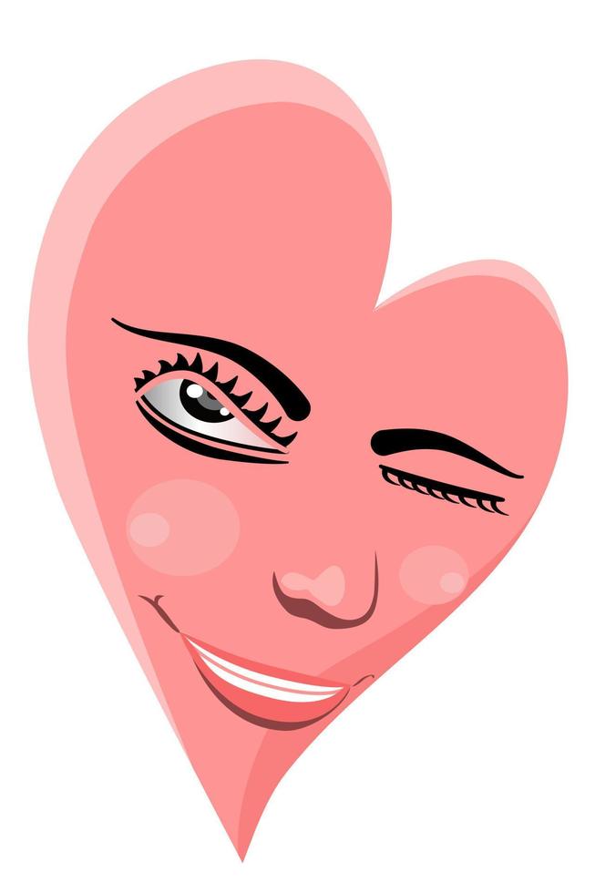 corazón con una sonrisa, para el diseño vector