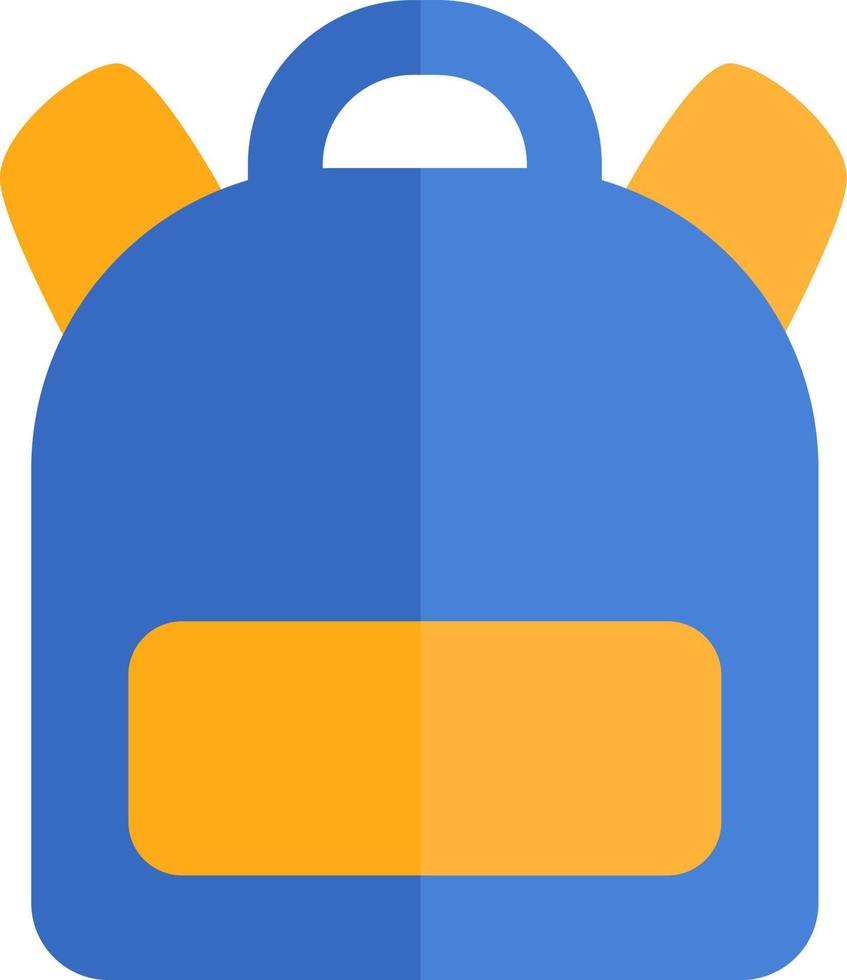 School backpack, illustration, vector, on a white background. vector