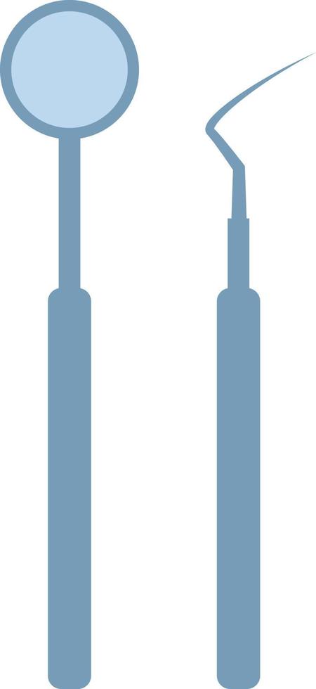 Dental tools, illustration, vector on white background.