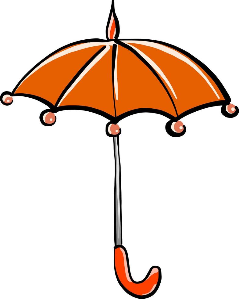 Rain umbrella, illustration, vector on white background.