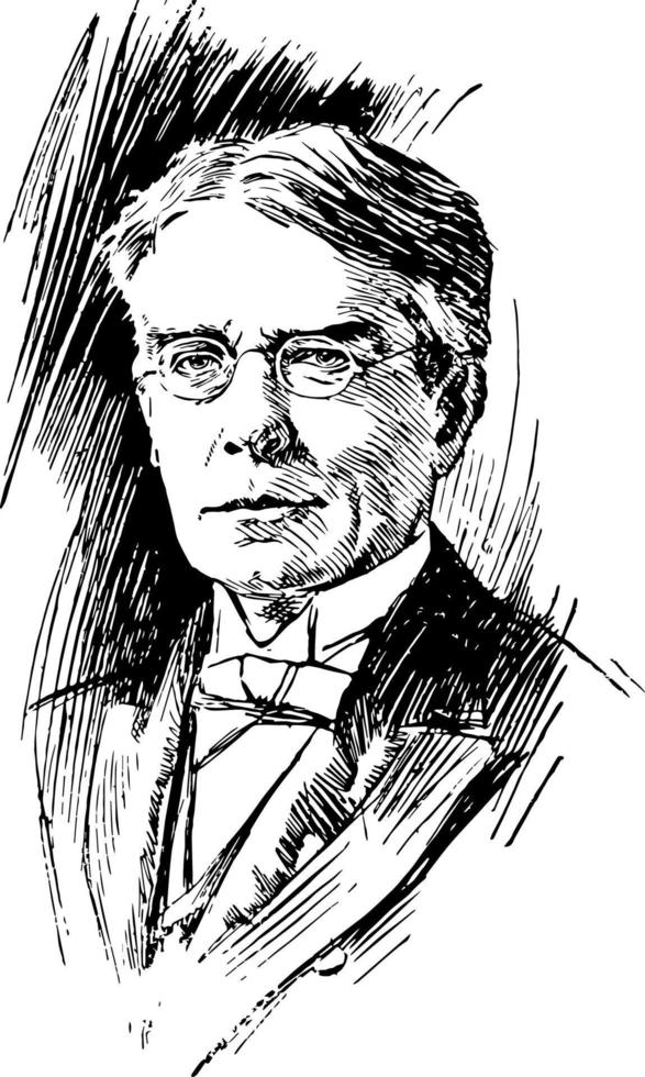 A portrait of a man face, vintage engraving. vector