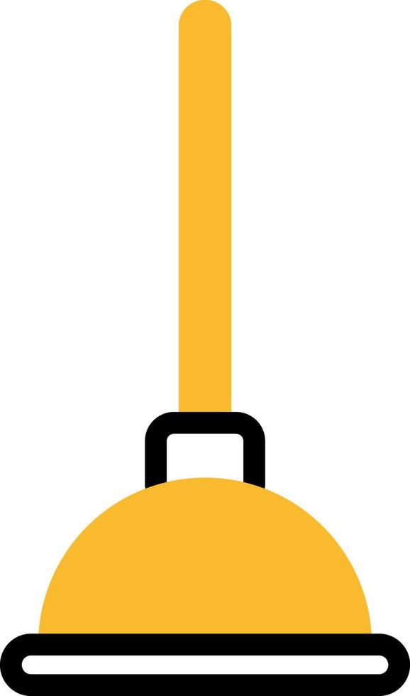 Toilet plunger, illustration, vector on a white background.