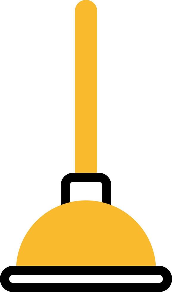 Toilet plunger, illustration, vector on a white background.