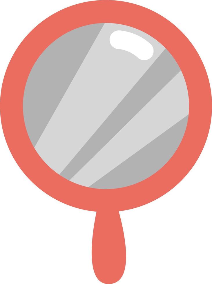 Red hand mirror, illustration, vector, on a white background. vector