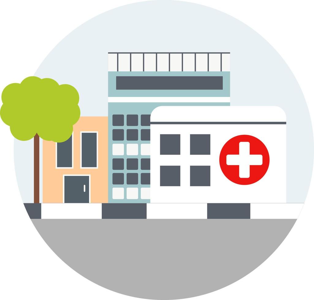 Hospital building ,illustration, vector on white background.