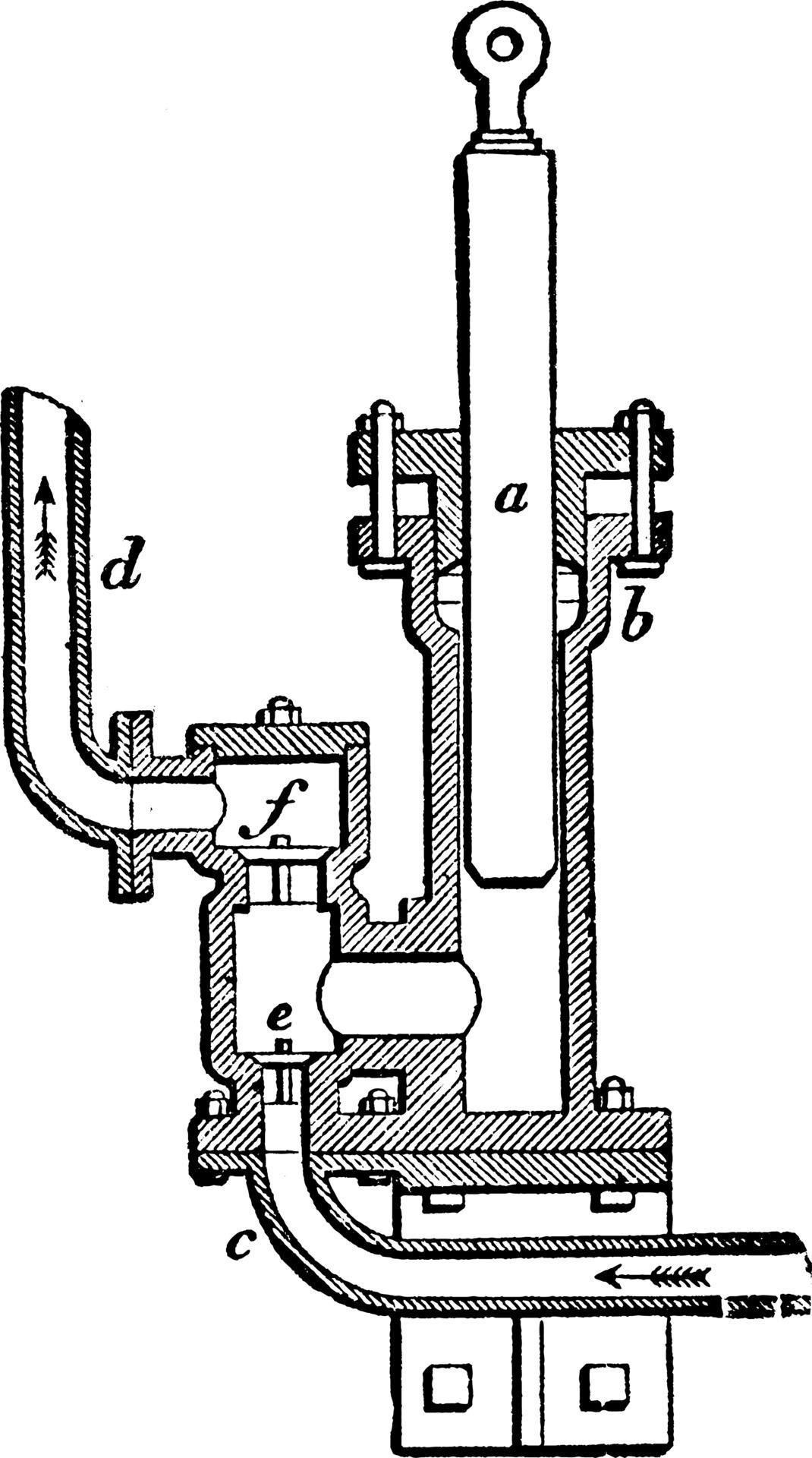 Steamengine Force Pump, vintage illustration. 13724085 Vector Art at