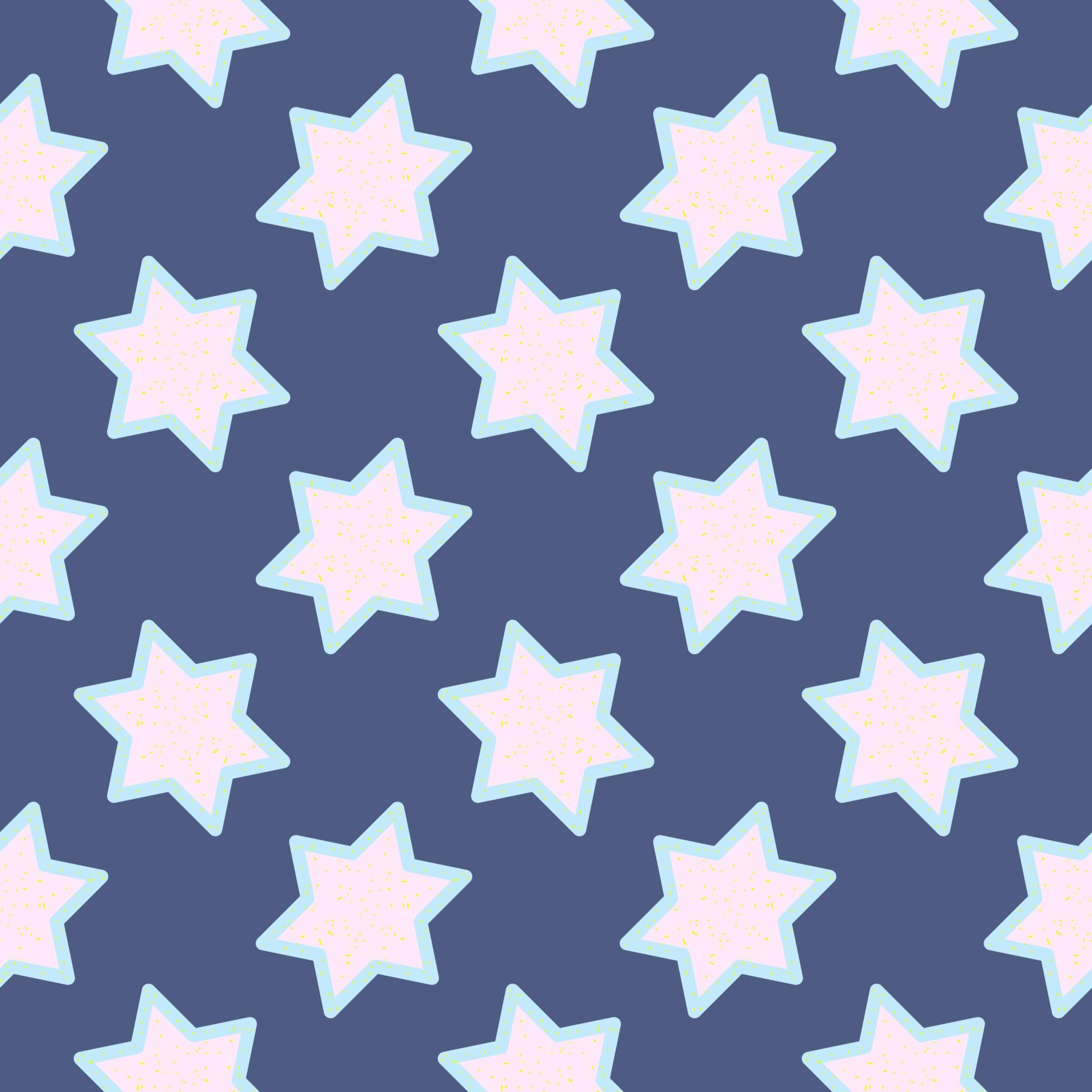 Lovely white stars,seamless pattern on dark blue background. 13724113