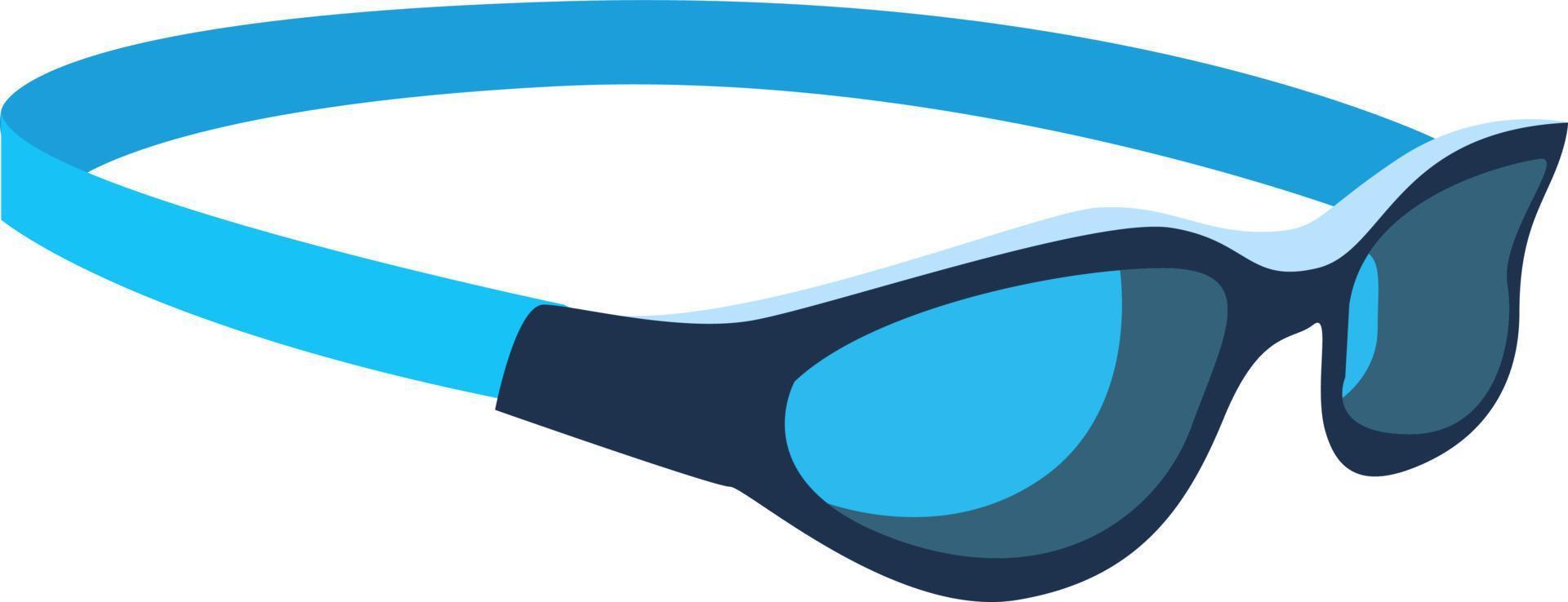 Swimming goggles, illustration, vector on white background.