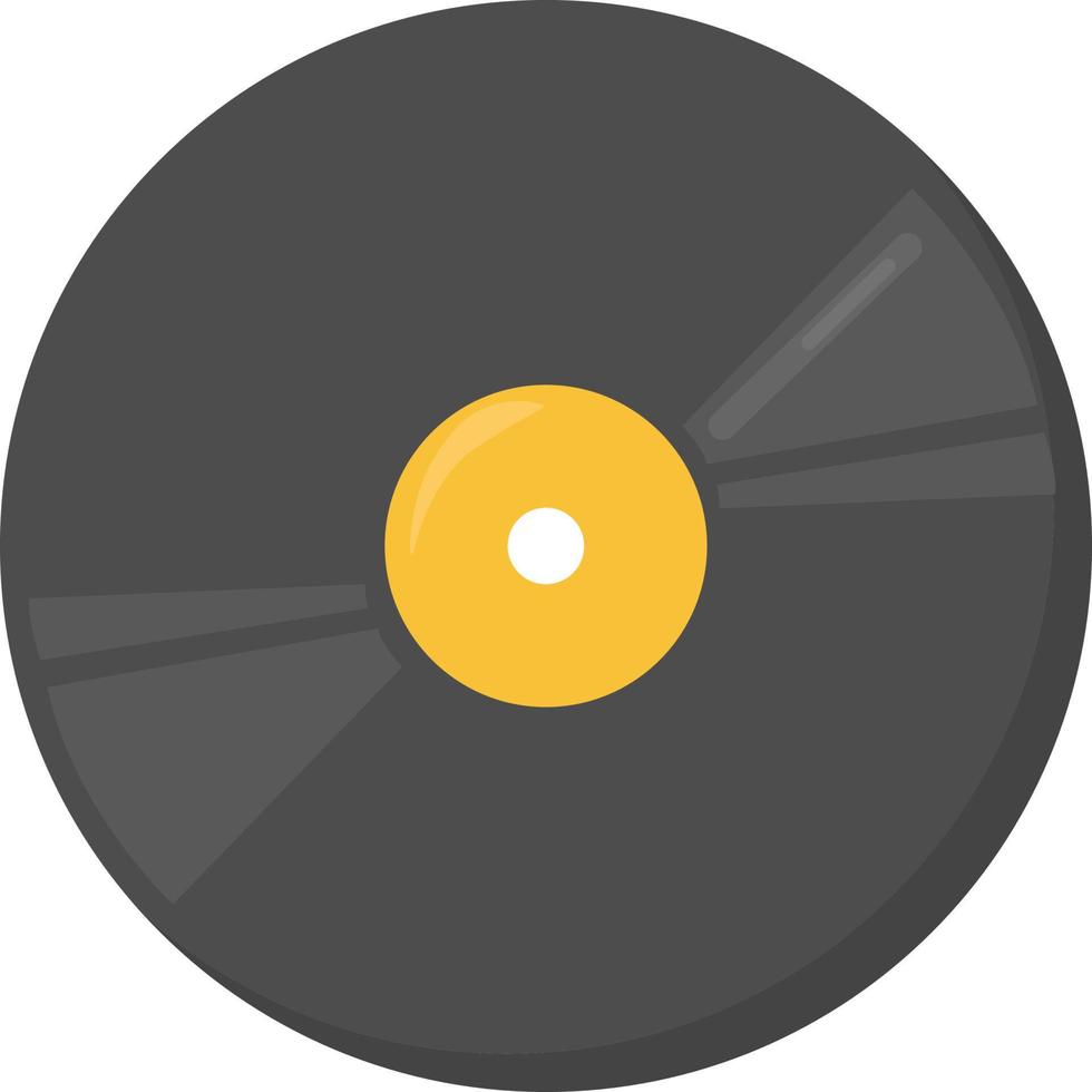 Black disk, illustration, vector on white background.