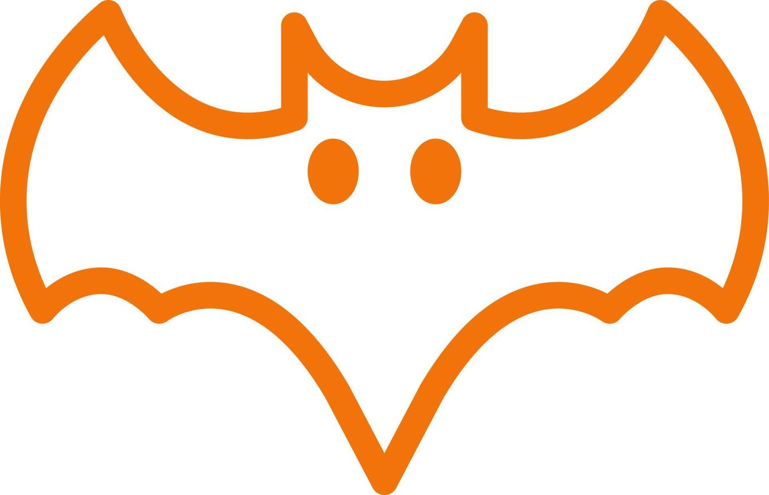 Orange bat, illustration, vector on a white background.