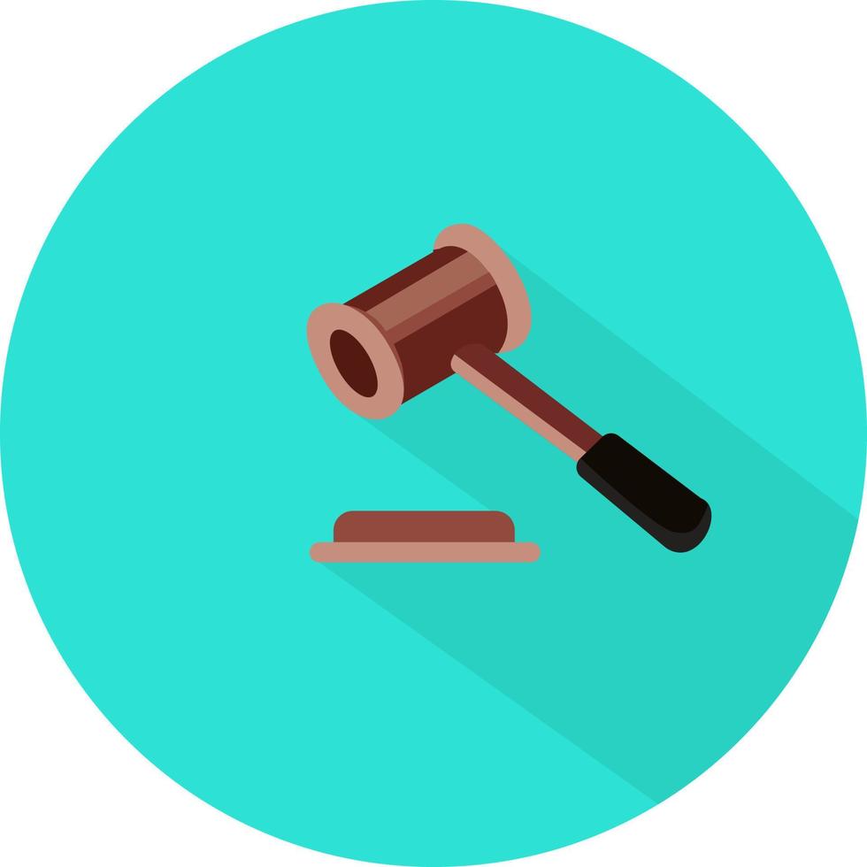 Jury mallet, illustration, vector on white background