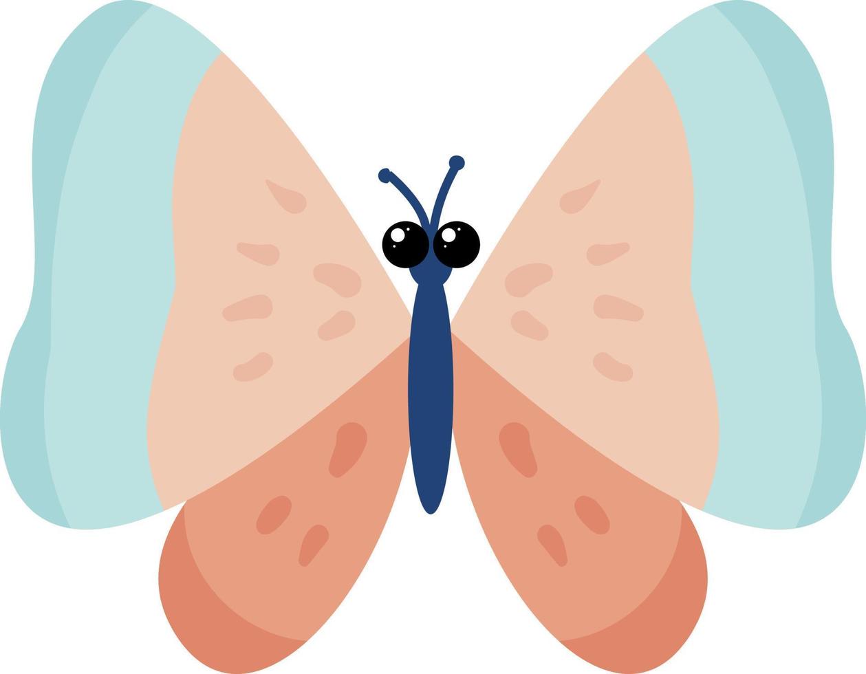 hermosa mariposa, ilustración, vector sobre fondo blanco.