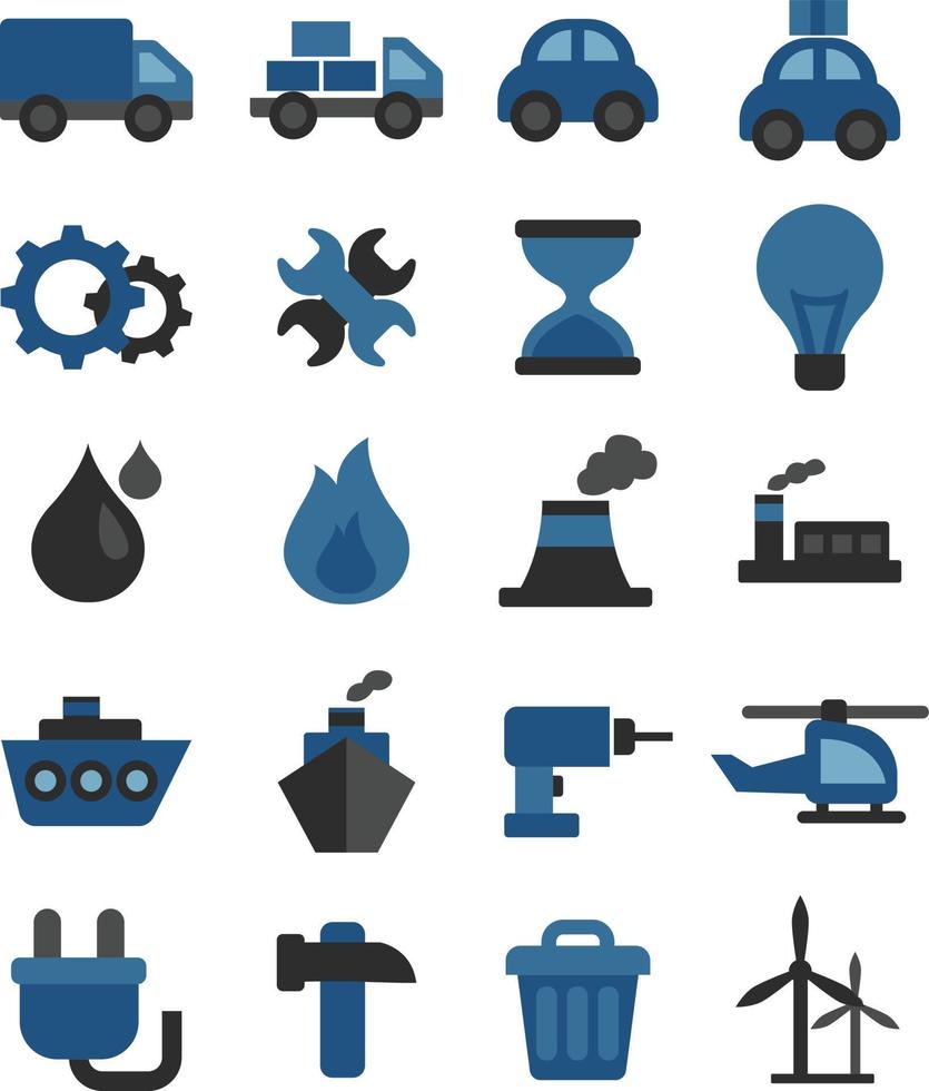 Industrial work, illustration, vector on a white background.