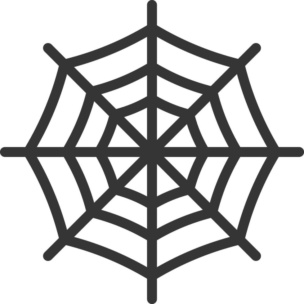 Black spider web, illustration, vector on a white background.