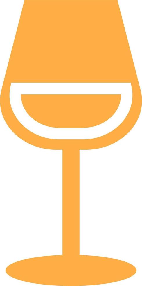 copa de vino naranja, ilustración, sobre un fondo blanco. vector