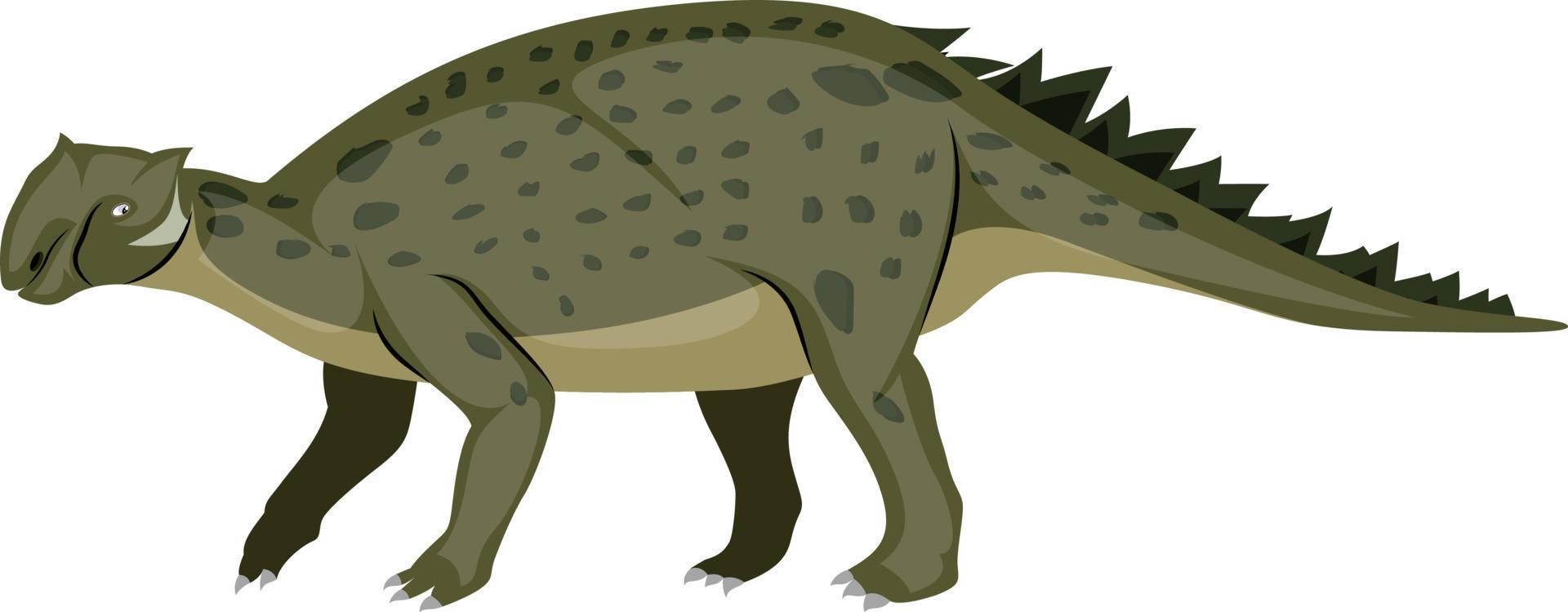 Minmi dinosour, illustration, vector on white background.
