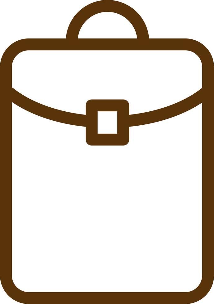 Long brown briefcase, illustration, vector on a white background.