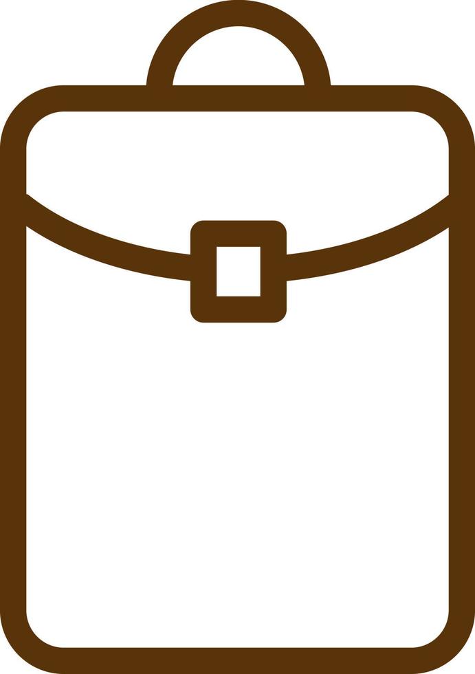 Long brown briefcase, illustration, vector on a white background.