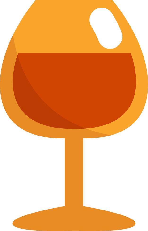 Evening wine, illustration, vector on a white background.