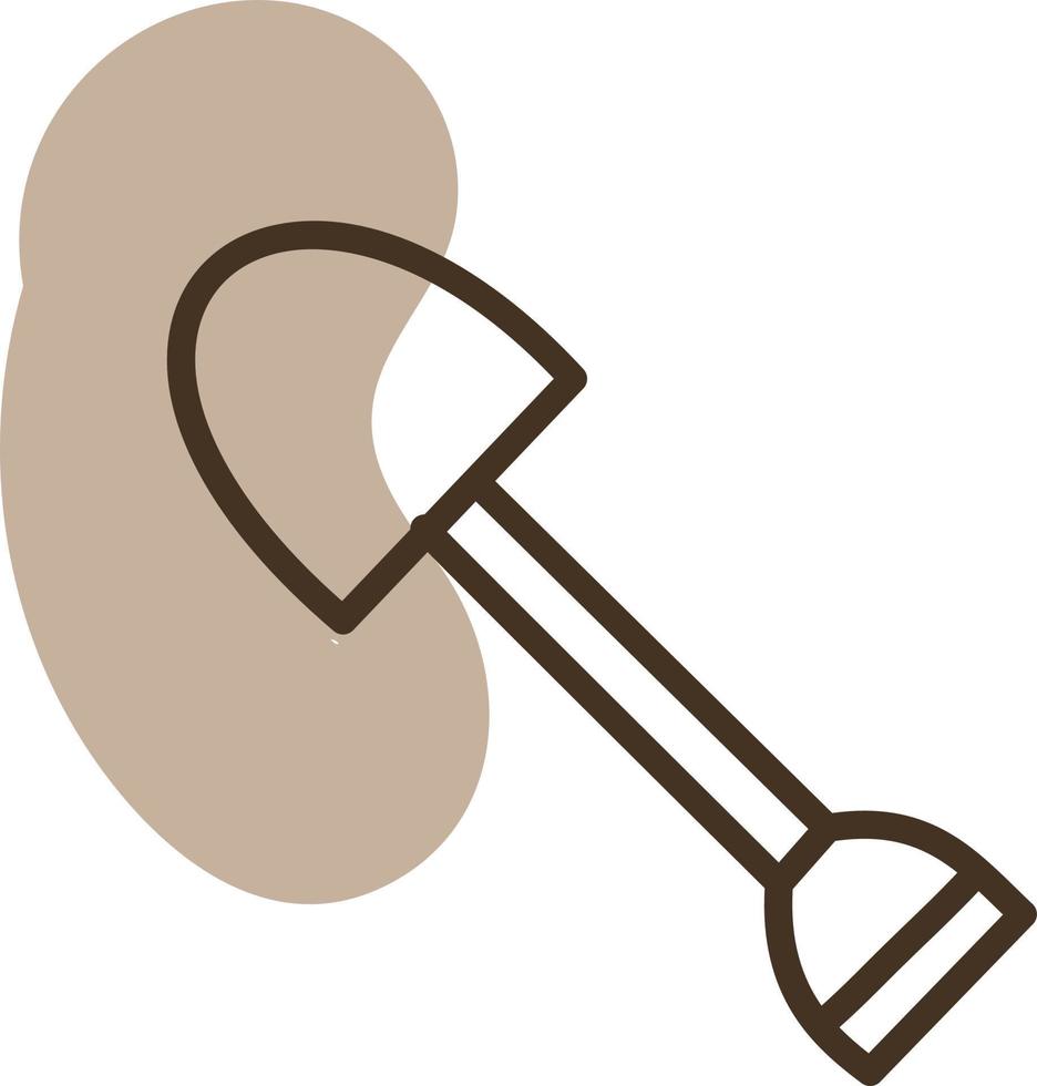 Camping shovel, illustration, vector on a white background.