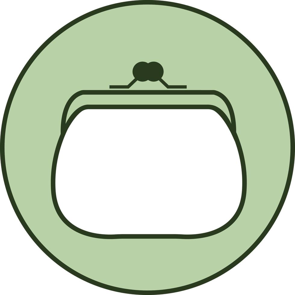 Small purse, illustration, vector on white background.