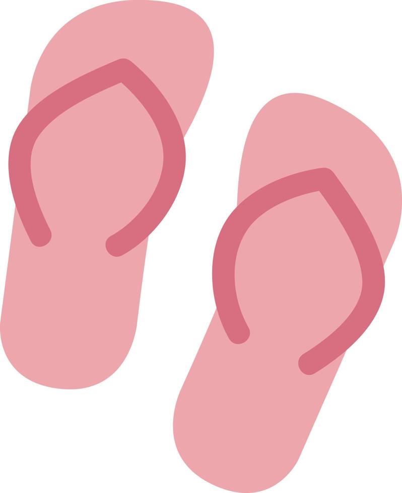 Pink slippers, illustration, vector on white background.