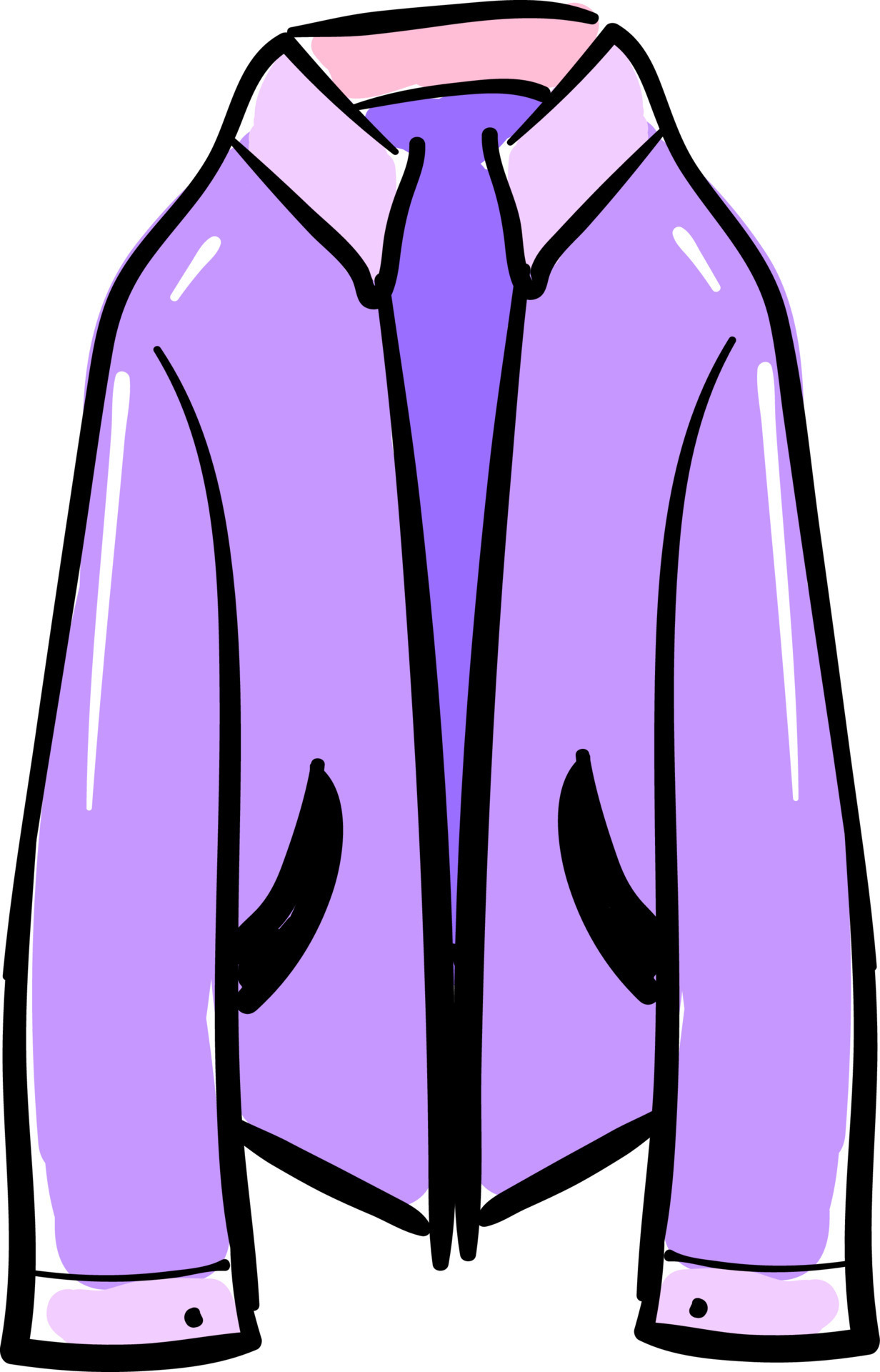 Purple jacket, illustration, vector on white background. 13724413 Vector  Art at Vecteezy