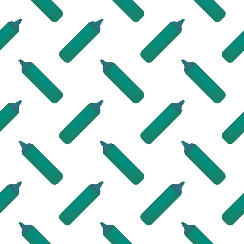 Green markers ,seamless pattern on white background. vector
