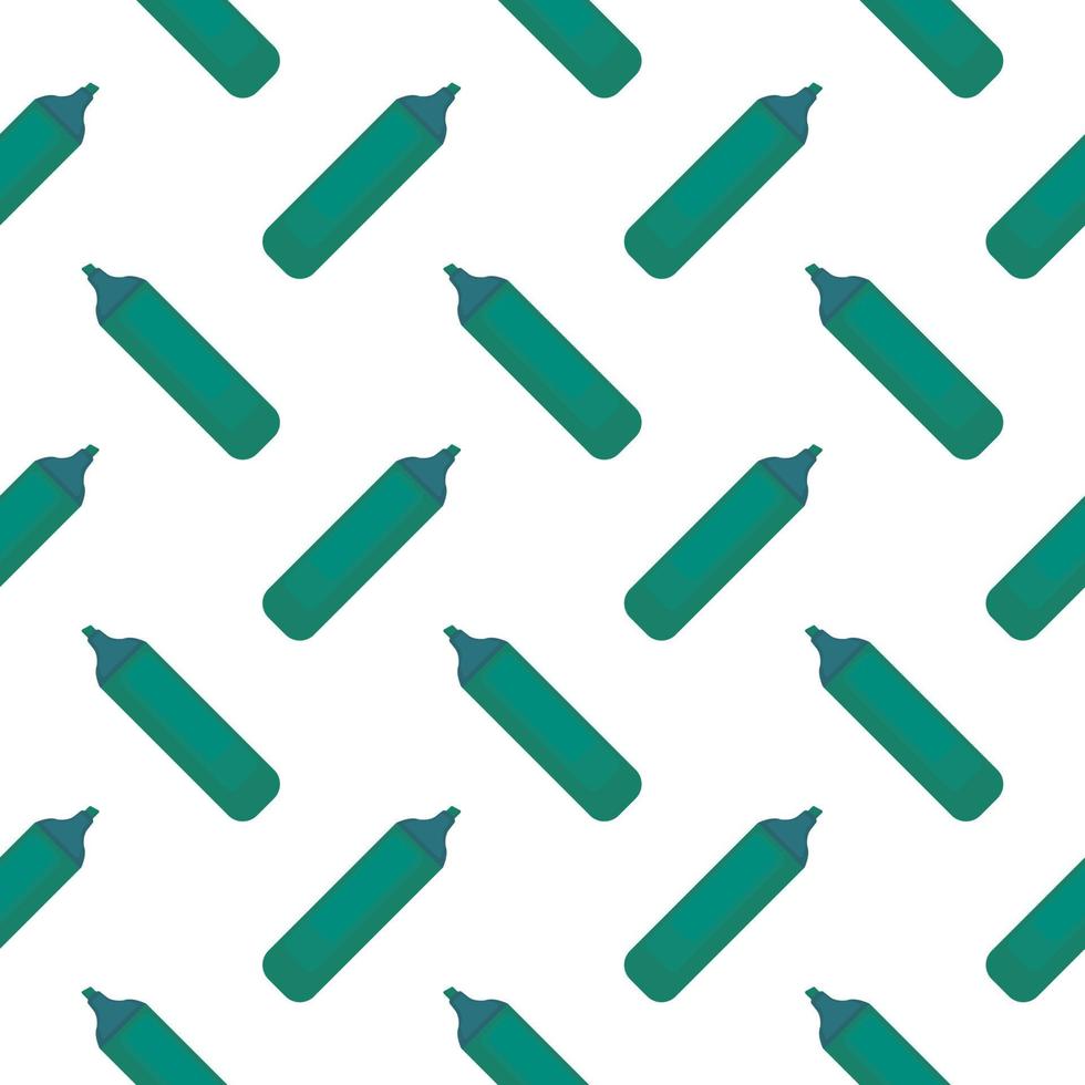 Green markers ,seamless pattern on white background. vector